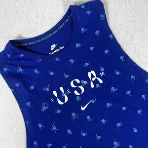 Nike Team USA Tank Top Tennis Blue Sleeveless Athletic Olympic Training Men XL
